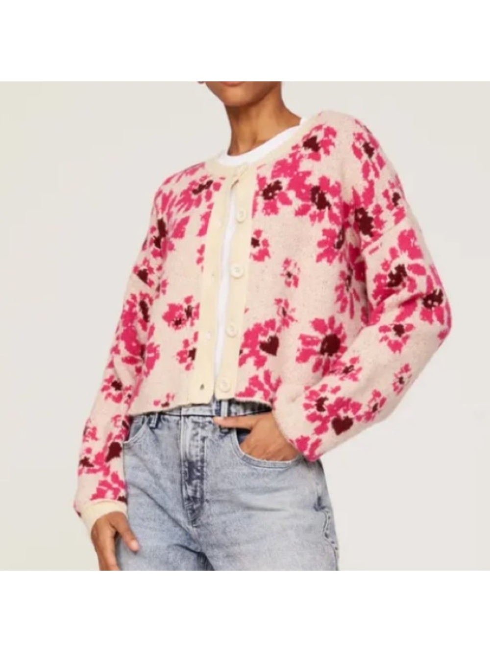 Central Park West.Daisy Floral
Cardigan. Size S